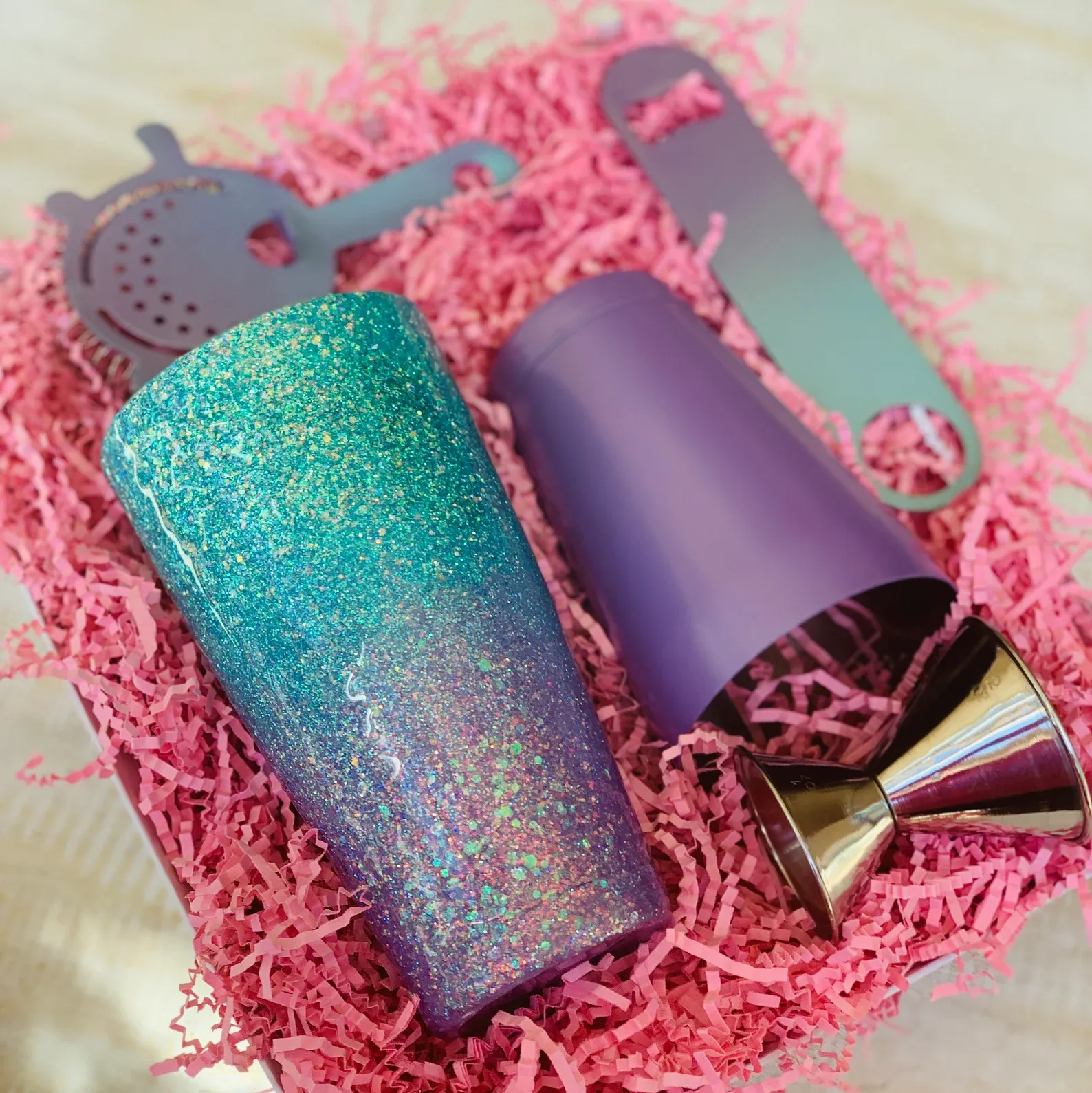 Glitter Cocktail Shaker Set