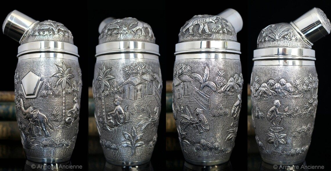 A Rare Chinese Silver Cocktail Shaker Made by Zee Sung - Phyllis Tucker  Antiques