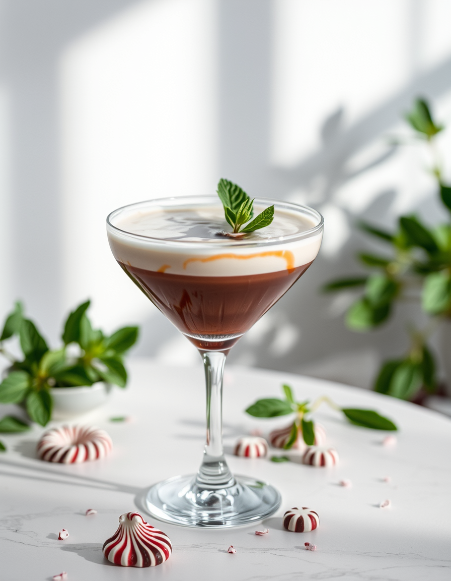 Chocolate peppermint martini