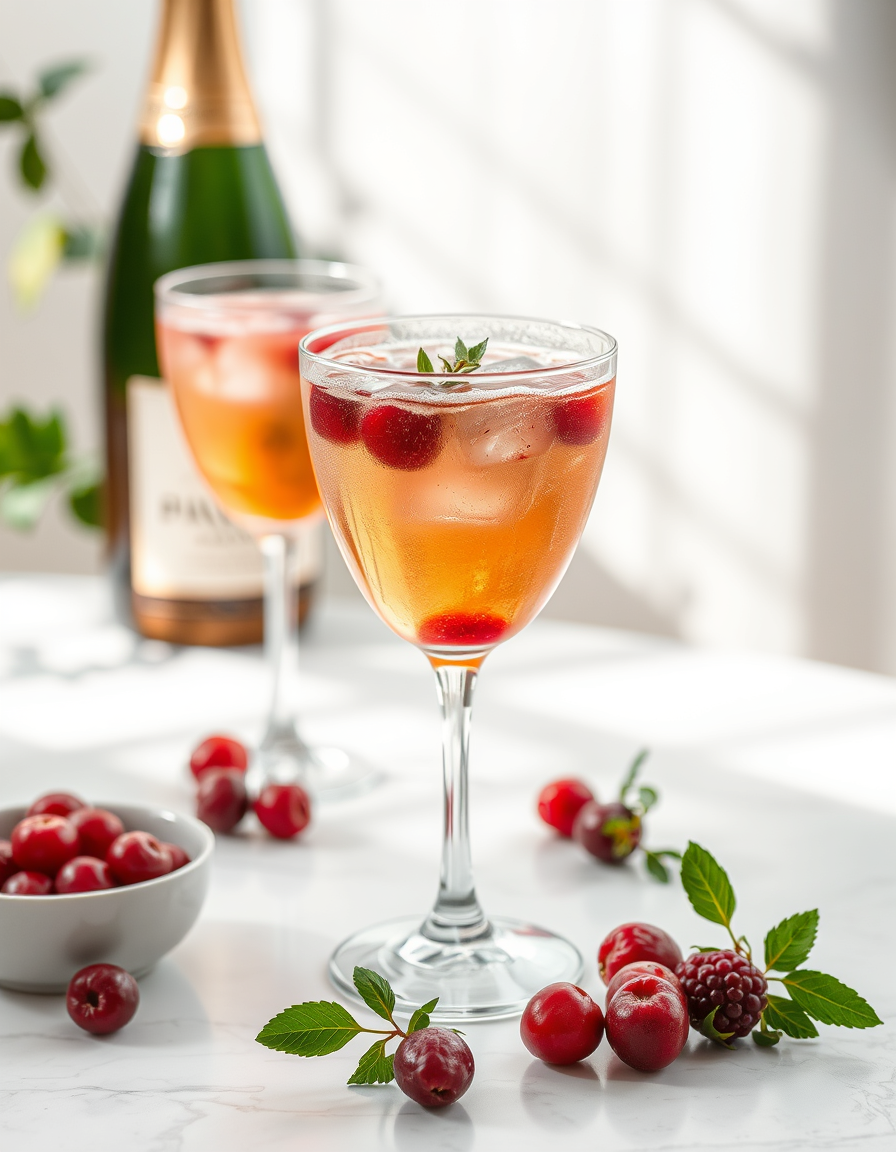 Cranberry Champagne cocktail