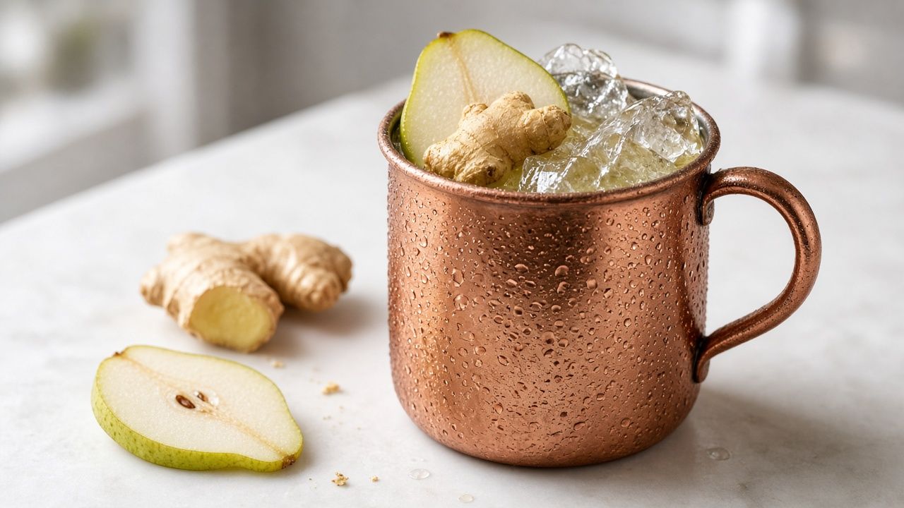 Pear and ginger Moscow mule