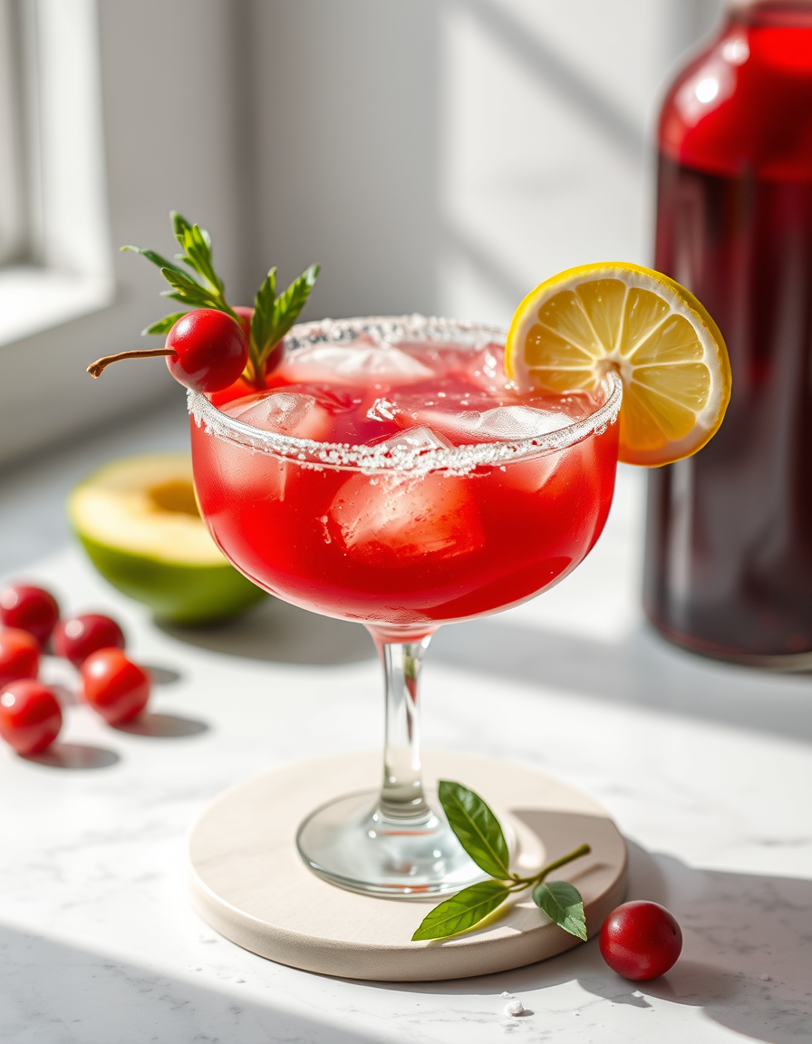 Spiced cranberry margarita